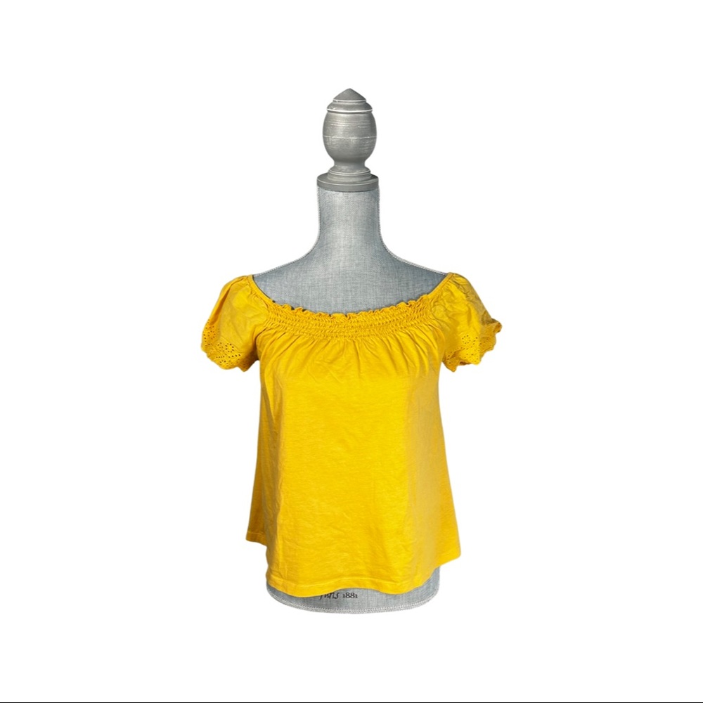 Yellow off the shoulder top